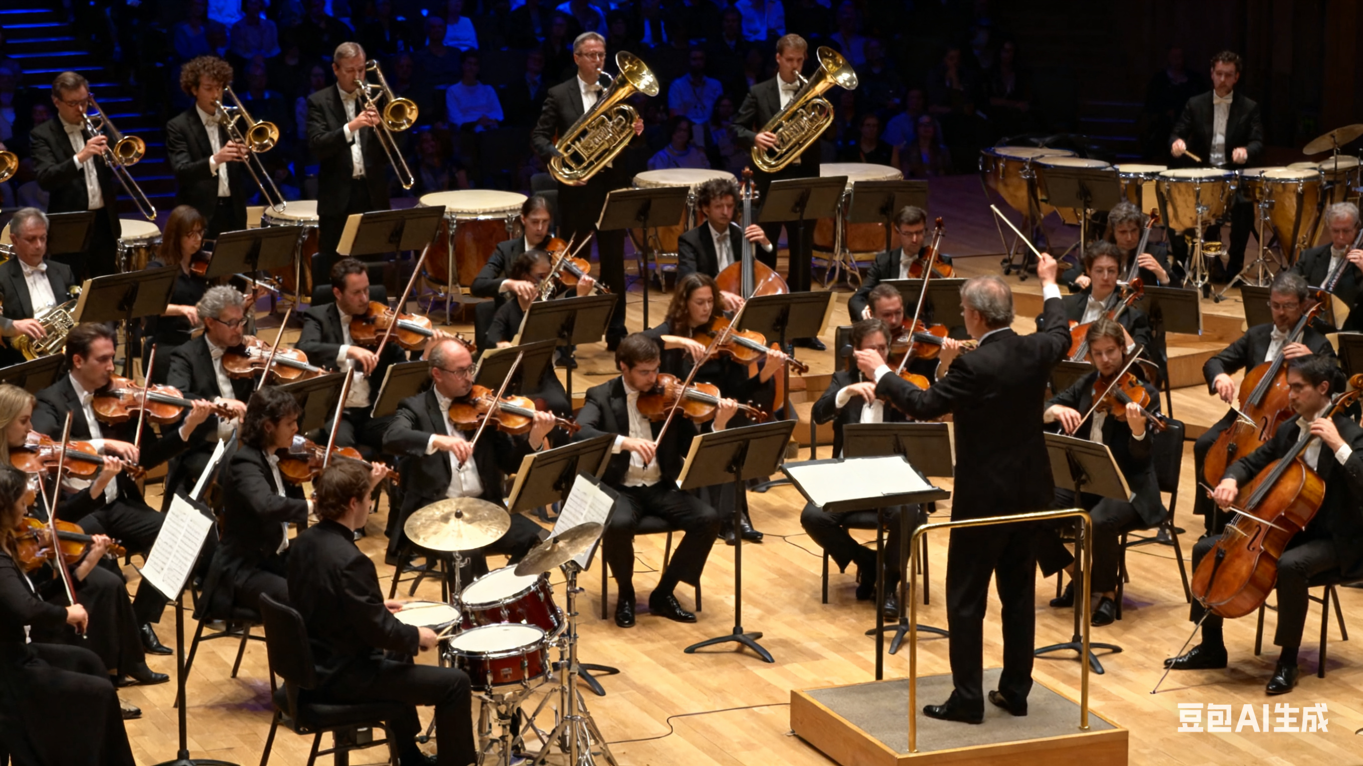 柏林爱乐乐团演奏场景（全编制舞台演出）